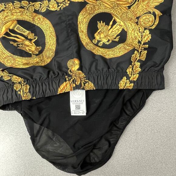 Versace Black and Gold Swim Trunks - Picture 6 of 11